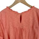 Ella Moss  Embroidered Yoke Short Sleeve Tee Orange/Coral Size XXL Photo 5