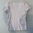 Brandy Melville White Ribbed Shirt Photo 1