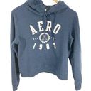 Aeropostale  Blue Logo Front Pull Over Hoodie Sz M Long Sleeved Photo 0