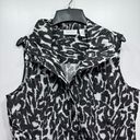 Chico's Chico’s Black and White Animal Print Lightweight Nylon Vest Size 1 Medium Photo 7