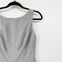 Alfred Sung  Dupioni Dress Size 4 Gray Fit & Flare Scoop Back Pleated Skirt Photo 1