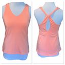 Athleta  Women Tank Top Racer Back Twist Keyhole XXS Coral Peach Athletic Top Photo 15