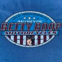 Betty Boop Vintage 90s  Motorcycles All American Dream Blue Graphic T-shirt Photo 2