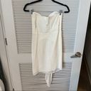 Michelle Mason 𝅺 White Strapless Velvet dress Photo 11