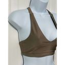 Good American  Core Plunge Performance Criss Cross Sports Bra Bronze Size 0 XS Photo 8