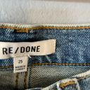 RE/DONE  Ultra High Rise Stovepipe Jean in Vintage Indigo Destroy Size 25 Photo 4