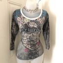 NWT Vanilla Sugar Edgy grunge 2000s Y2K grunge top with a floral, skull, angel, and rose design Measurement in pics Multi Size M Photo 3