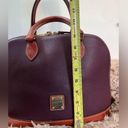 Dooney & Bourke  DB Bordeaux Wine Leather Dome Zip Zip Bag burgandy Photo 2