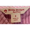 Brooks Brothers  Women Skirt Striped Pleated A-Line Cotton Red Fleece Pink Size 8 Photo 3