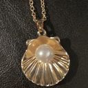 NWT Ocean Oyster Shell w Pearl Necklace 16" Lobster Lock Photo 0