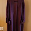 360 Cashmere  Burgundy Larissa Cashmere Cardigan Wine Photo 2