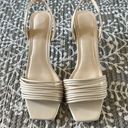 H by Halston Halston Ivory Faux Leather Heeled Sandals NWOB Photo 2