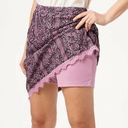 Isaac Mizrahi  Live! Purple and Black Paneled Lace Skort Skirt Photo 1