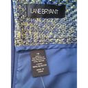 Lane Bryant NWT  Blue Green Tweed Pencil Skirt Plus Size 18 Midi Career Workwear Photo 6