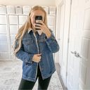 Madewell  The Oversized Jean Jacket Donaway Wash Sherpa Photo 21