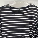 New Look  Maternity Black & White Striped Print Ruched Sides 3/4 Sleeve Shirt 14 Photo 4