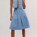 Free People NWT  Scout denim skirt and vest set 10 Photo 0