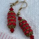 Swavorski Antique Victorian earrings with vintage Swarovski cherry red glass Photo 6