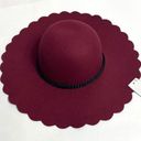 BP  burgundy scalloped wide brim hat NWT Photo 0