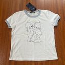 Brandy Melville White Graphic Cherub Baby T-shirt  Photo 0