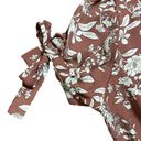 Sweet Rain  Floral Mauve Beige Tie Top Size XL Photo 1