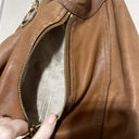 Michael Kors MK  Moxley Tan Lamb Leather Purse Hobo Shoulder Bag Brown Soft Photo 2