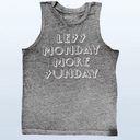 Fifth Sun “Less Monday More Sunday” Tank in Heather Gray, Size XS Photo 0