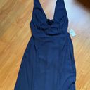 Fame and Partners Navy Tie Back Cut Out Maxi Dress Photo 0