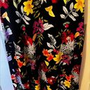 CJ Banks Maxi Summer Dress Size 1x Black Floral Poly spandex Plus Size Stretchy Photo 2