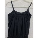 love on a hanger  Women's Romper Solid Black Shorts Sleeveless Size Medium Cotton Photo 3