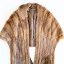 Vintage Mink Fur Stole Cape Capelet Winter Luxury Wrap Pockets Size undefined Photo 2