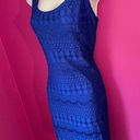 Tiana B  ROYAL BLUE LACE OVERLAY SLEEVELESS DRESS LINED WOMENS SIZE XL NWT Photo 3