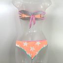 Agua Bendita  Bikini Bandeau Star Print Orange Photo 8