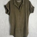 Thread and Supply  Army Green Short Sleeve Button Front Tunic Utility Shirt Sz SM Photo 8