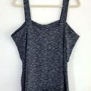 Bobeau New  Square Neck Tank Top Ribbed Knit Marled Navy Blue Photo 6