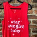 Isabel Maternity  Red Star Spangled Baby Fourth Of July USA Tank Top Size Large Photo 1