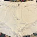 ZARA White Jean Shorts Photo 0