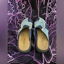 Lower East Side EUC  Vintage Y2K Denim Patchwork Slip on Platform Clogs Size 7 Photo 2