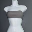 ZARA Slate Gray Bandeau Top Swim Bikini Strapless Too Womens Medium Photo 4