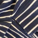 L.L. Bean Navy Blue & White Striped Partial Zip Sweatshirt EUC Sz Sm Cotton Photo 5