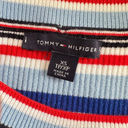 Tommy Hilfiger  Womens Ribbed Knit Striped Sweater Dress White Red Blue Size XS Photo 3