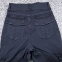Spanx  Stretch Twill Ankle Cargo Pant Women's Size Small Washed Black Pull On Photo 4