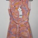 ZARA The Sleeveless Doro Dress Printed Denim Dress Size XS NWT Photo 4