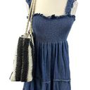 Bueno  Tote Bag Large Woven Straw Black Cream Beachy Boho Travel Summer Festival Photo 12