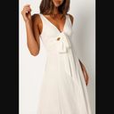 Petal and Pup  Archer White Tie Front Midi Dress S Photo 9