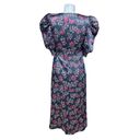 Daisy Cinq a Sept  Kacy Tumbled Black Pink Floral Print Dress Size 4 Photo 6