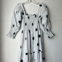 Petal and Pup  Kerferd White & Black Polka Dot Puff 3/4 Sleeve Mini Dress 8 Photo 3