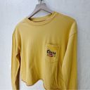 Coors  Beer|| Long Sleeve Crop Top Graphic Golden Yellow Small Photo 1