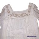 Xhilaration  White Gauze Square Neck Embroidered Tunic Dress size Medium Photo 5