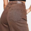 Pull & Bear  Dad Straight Leg Jeans In Brown Photo 3